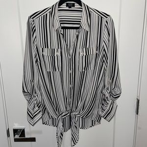 Black & White Stripe Blouse